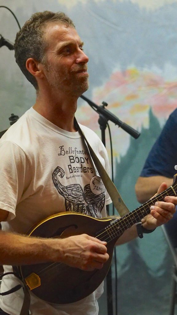 Sam Bartlett with mandolin